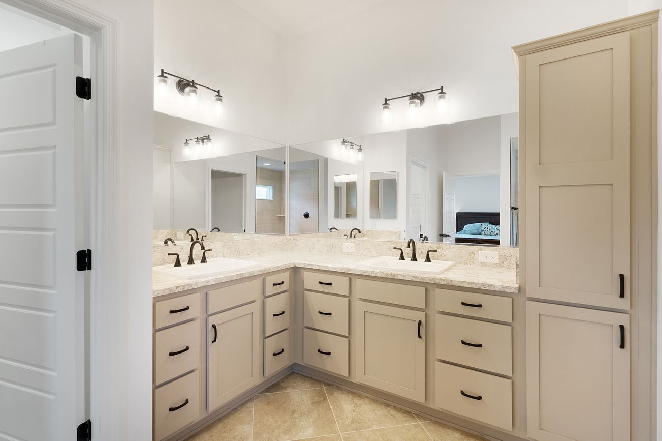 Primary bathroom with double vanity