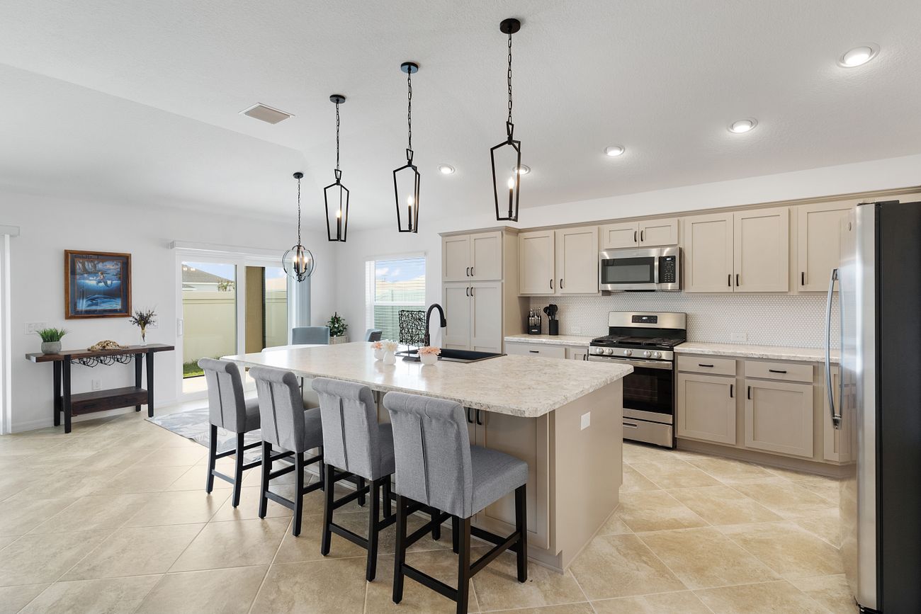 Kitchen with island seating