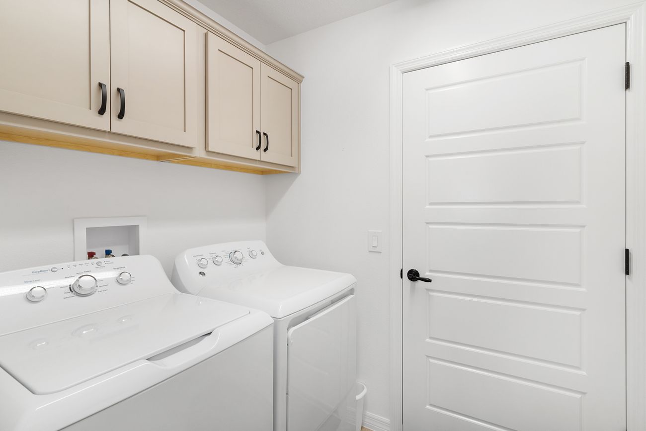 Laundry room with washer and dryer